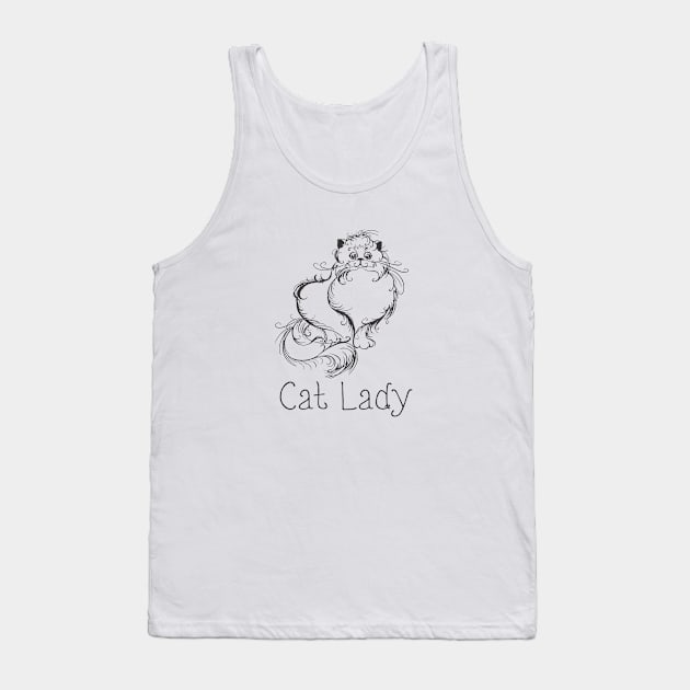 cat Tank Top by Quannc